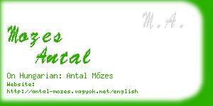 mozes antal business card